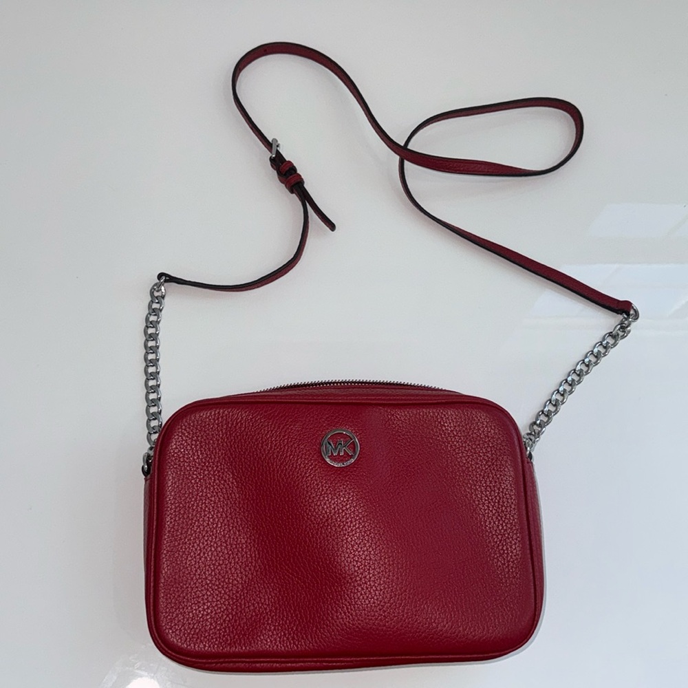 Michael Kors Red Fulton Crossbody Bag